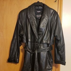Womens Wilson's thinsulate black leather coat